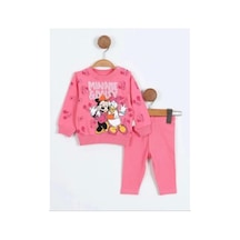 Aykidsclup Süzene Karakter Nakışlı Fitilli Taytlı İp Kız Bebek Takım 6194-p Pembe