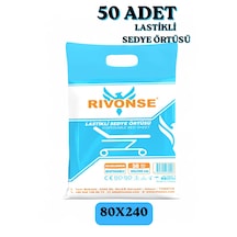 Yeni Nesil Beyaz Lastikli Sedye Örtüsü 80x240 50 Adet