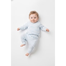 Tiffany Baby & Kids Puffy Cloudy Tasarımlı Pijama Takımı Mavi