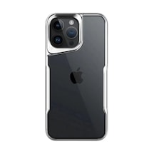 Apple İphone 15 Pro Max Kılıf Boyi Silikon Kapak - Gümüş