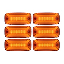 6 Adet Neon Ledli Yan Dorse Kasa Lambası 12-24 Volt Melek Kanadı