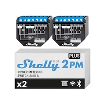 Plus 2pm, Wi-fi Ve Bluetooth 2 Kanallı Akıllı Röle Şalteri, Güç Ölçümü, Ev Otomasyonu, Panjur Uzaktan Kumanda