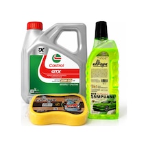 Castrol Gtx Motor Yağı 20w-50 Lpg 3 L + Oto Şampuan 1000 ML + Yıkama Süngeri