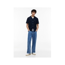 Tommy Hilfiger Erkek Tjm Reg Lınen Blend Camp Ss Ext Dm0dm23058-thc1g-15606 Lacivert