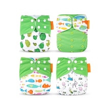 Yifomall Bebek Antrenman Bezi - Su Geçirmez, Yeniden Kullanılabilir, Yüksek Emici, 4 Adet - Esnek Kumaş, Tüm Gece Kurulu Tutar İç Konular Dahil Değil