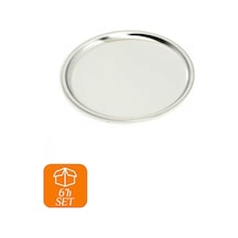 Abant Çelik Diplomat Servis Tabak 22 Cm - No : 5 6'li Set Metal
