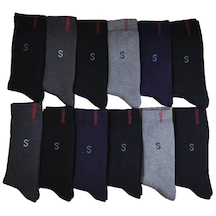 Erkek 12'Li Kışlık Termal Çorap Premium Seri