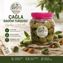 Çağla Badem Turşusu Gurme Serisi Geleneksel Ev Yapımı Net:1400 Gr Brüt 850 Gr
