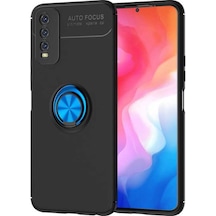 More Tr Vivo Y20 Kılıf Mtr Ravel Silikon Kapak - Siyah-mavi