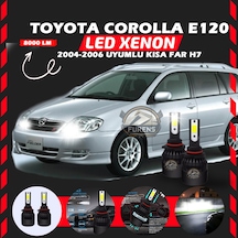 Toyota Corolla E120 2004-2006 Kısa Far Uyumlu Şimşek Etkili Led Xenon Light Series H7