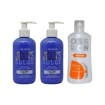 Saç Boyası Deli Mavi 250ml 2ad Ve Ossion Boya Temizleyici 200ml