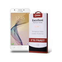 Samsung Galaxy J5 Prime ile Uyumlu Kırılmaz Cam Ekran Koruyucu Ekonomik 3'lü Paket