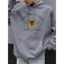 Startmore Tarzsokak Almanya Halkın Ülkesi Desen Erkekler Kapüşonlular Cep Trendy Sokak Giyimi Tüm Maç Hip Hop Hoo Gri
