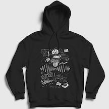 Presmono Unisex Mine Arctic Monkeys Kapüşonlu Sweatshirt Siyah