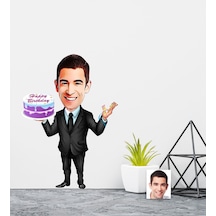 Kişiye Özel Bay Doğum Günü Karikatürlü Duvar Sticker 50X70CM 1