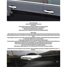 Citroen Berlingo 2008-2018 Araca Özel Krom Kapı Kolu Paslanmaz Çelik A+