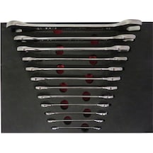 Brio Anahtar İki Ağız Set 12 Parça 6X7-30X32 Sünger Yataklı