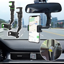 Araba Dikiz Aynasına Takılan Telefon Tutucu 360 Kıskaçlı Arka Ko