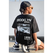 Uyguntarz Çocuk 1898 Brooklyn Pamuklu Tshirt Siyah