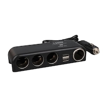 Olesson 1525 12-24v Çift Usb'lı 120w 80cm Kablolu 4'lü Araç Çakmak Çoklayıcı