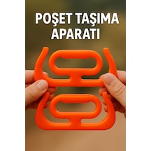 Rotanev 2 Adet Çok Amaçlı Market Pazar Poşet Taşıma Aparatı Poşet Tutucu Taşıma Kiti Turuncu
