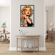Dövmeli Pop Art İkon - Metal Tablo - Dec0344 32 X 50 Cm Çok Renkli
