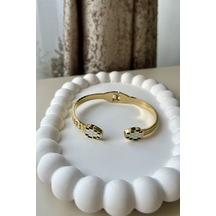 Yılan Çelik Bileklik - M / Altın Çelik