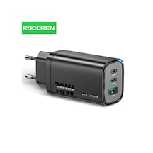 Rocoren 70w Gan Şarj Cihazı Type-c Ve Usb-a 3-portlu Hızlı Şarj Aleti