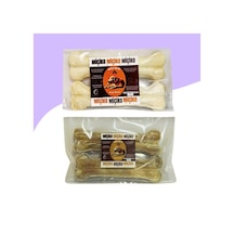 15 Cm Beyaz Ve Naturel Press Çiğneme Kemiği 2 X 2li Paket 4 Adet