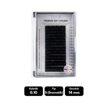 Misyul 0.10d Dramatik Kıvrım 14 Mm Soft Eyelash Doğal İpek Kirpik 16'lı
