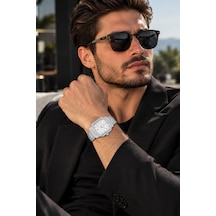 F11784awt-a Erkek Kol Saati Metalik Gümüş