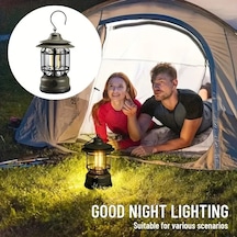 Bluetooth Hoparlör Özellikli Dimerli Led Kamp Lambası Hs66 5570 Çok Renkli
