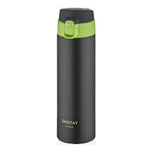 Shotay Smile Çelik Termos Matara 430ml Siyah Siyah