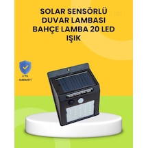 Hubrendy Tekno Güneş Paneli İle Şarj Olan 20 Led Dış Mekan Hareket Sensörlü Lamba