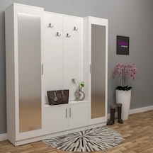 Hare Çift Bloklu Portmanto Mdf Beyaz Hare Çift Bloklu Portmanto Mdf Beyaz