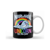 Cute & Funny Narwhal Unicorn Of The Sea Kupa Bardak Porselen Karışık