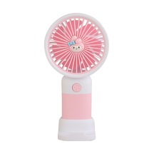 Aurora El Tipi Usb Şarj Küçük Fan Pembe