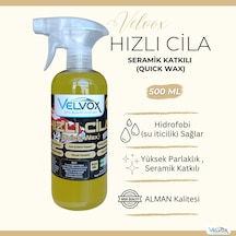 Velvox Seramik Katkılı Hızlı Cila 1L | Yüksek Parlaklık, Su İtici Koruma, Çizik Kapatıcı Oto Cila