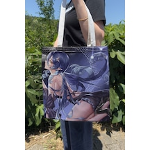 Zipzap Layla Genshin Impact V2 Çift Taraflı Kanvas Baskı Bez Çanta Anime Çantası