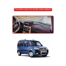 Fıat Doblo 2008-2013 Modellerine Uygun Airbagtorpido Koruma Halısı Kırmızı Kenar