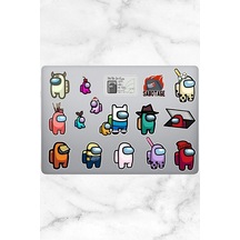 Among Us Temalı Defter Ajanda Planner Bullet Journal Laptop Notebook Tablet Sticker Seti 16 Adet 3 Adet Çok Renkli
