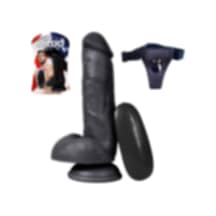 Hızlı Express Adure 18 Cm Belden Bağlamalı Zenci Penis Titreşimli Vibratör