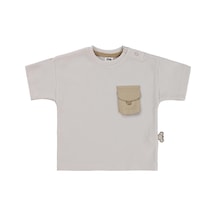 Civil Baby Cepli Basic 6-18 Ay Tişört - Bej Taş Rengi