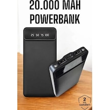 Mey İthalat 20.000 Mah Led Işıklı Lcd Ekran Usb Girişli Type-c Lightning Powerbank Çok Renkli