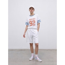 LTB Regular Örme Beyaz Şort