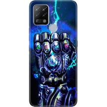 Oppo A74 Kılıf Desenli Thunder Play 1760 Siyah