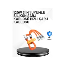 3 Ü 1 Arada Kablo 120w Hızlı Şarj Ve Veri Aktarımı Özellikli Belirtilmemiş
