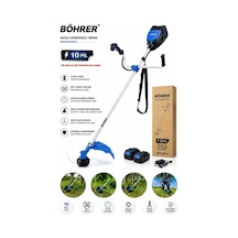 Böhrer Ba011348 Akülü 36v 5 Amper Çift Akülü Yan Tipi Ot Çalı Diken Biçme Tırpan Makinesi - Profesyonel Kullanım