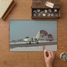 Rus Savaş Uçağı Tasarımı 240 Parça Ahşap Puzzle Ahşap Kutuda Mpy10173