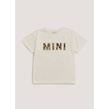 Mini Kabartmalı Çocuk Bej T Shirt Kt01931 Bej
